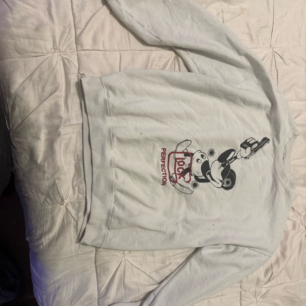 White Sweatshirt with Graphic Print